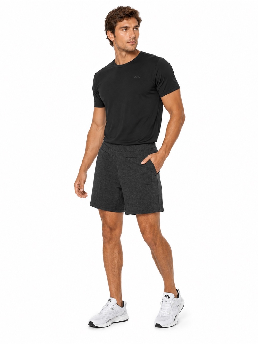 APL Athletic Propulsion Labs Men’s Gray Knit Shorts – size Large New With Tags